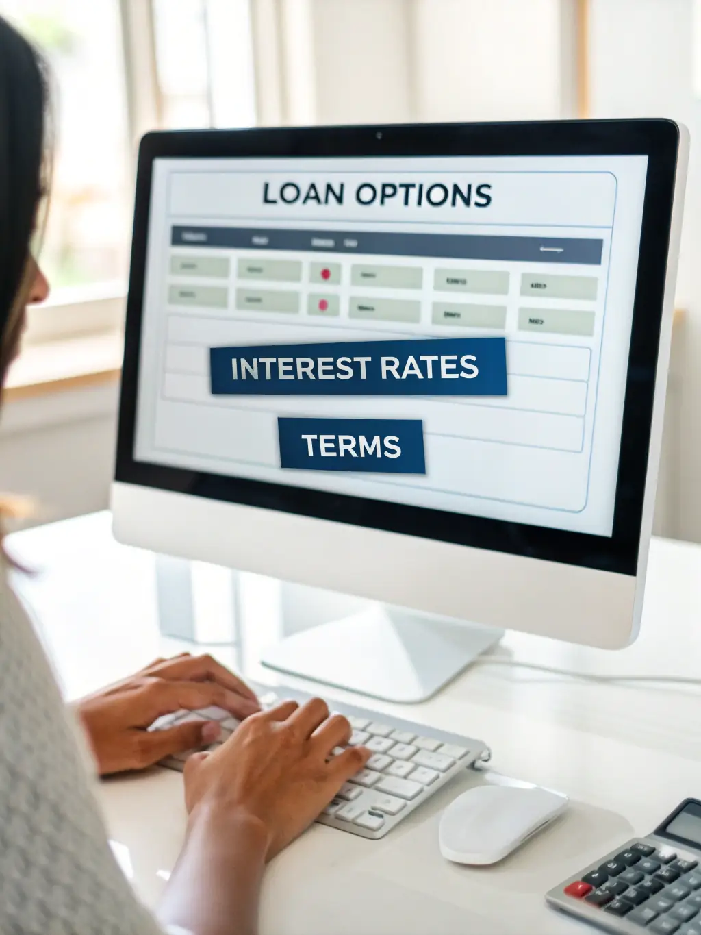 A digital comparison table showing various mortgage offers from different banks, highlighting interest rates, fees, and loan terms.