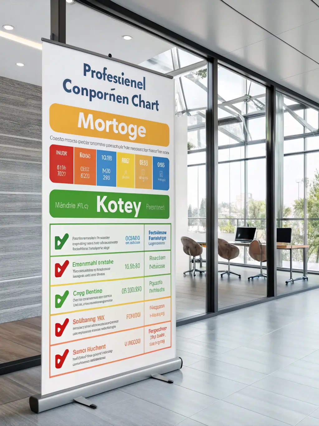 A clear, easy-to-read table comparing key mortgage terms from different banks, highlighting the benefits of using SzybkieHipo.pl's comparison tool.